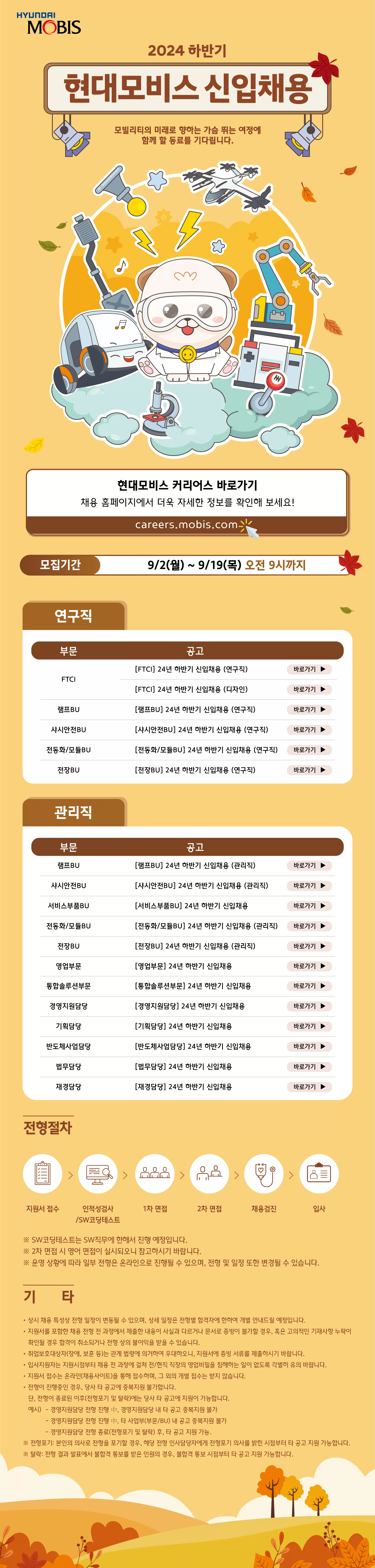 [현대모비스] 2024년 하반기 신입채용