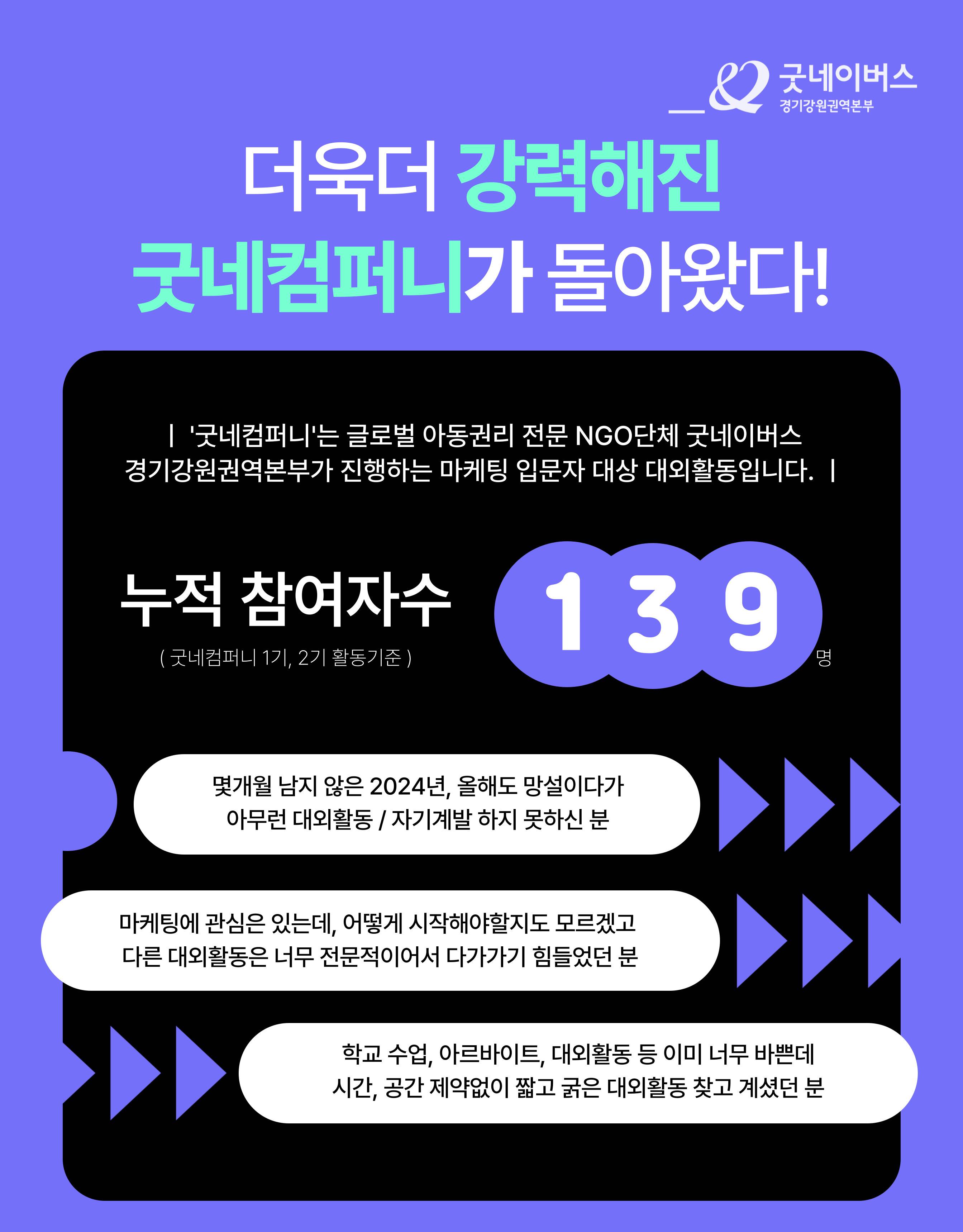[굿네이버스] ★2024년 굿네컴퍼니3기 모집★ (마케팅 입문자 대외활동)