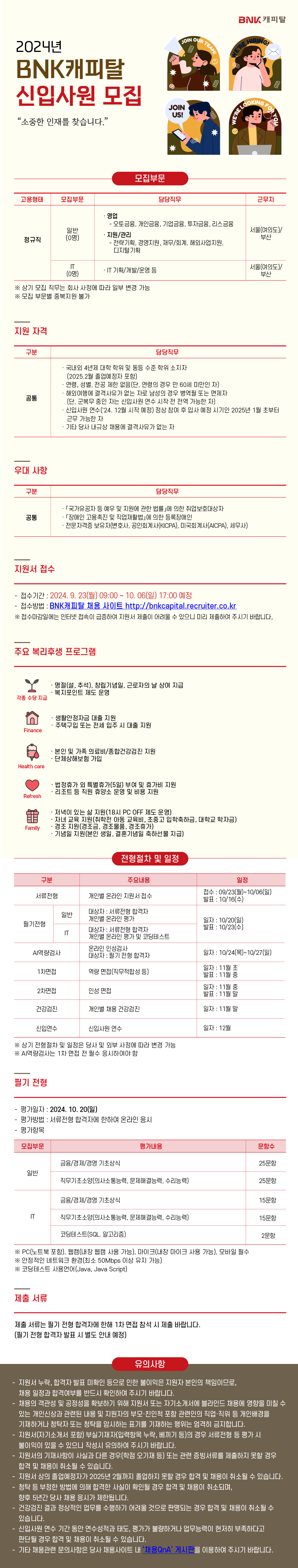 [BNK캐피탈] 2024년 신입사원 채용