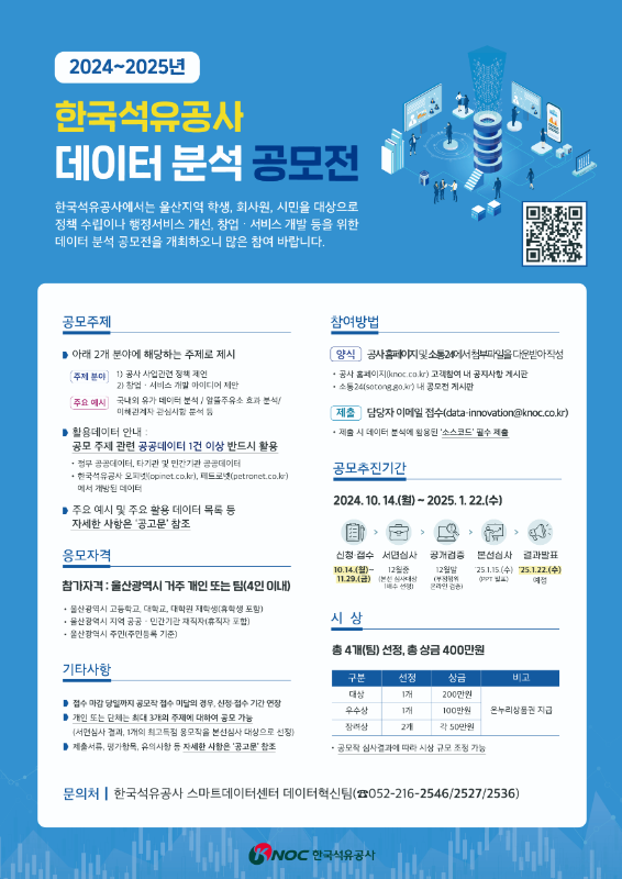 [한국석유공사] 2024~2025 한국석유공사 데이터 분석 공모전