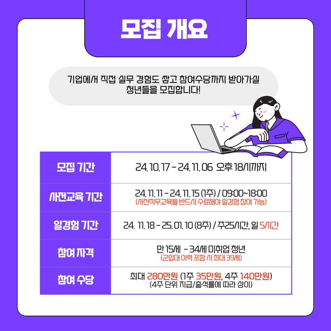 [미래내일 일경험] 경영사무 / 마케팅홍보 인턴 지원자 모집