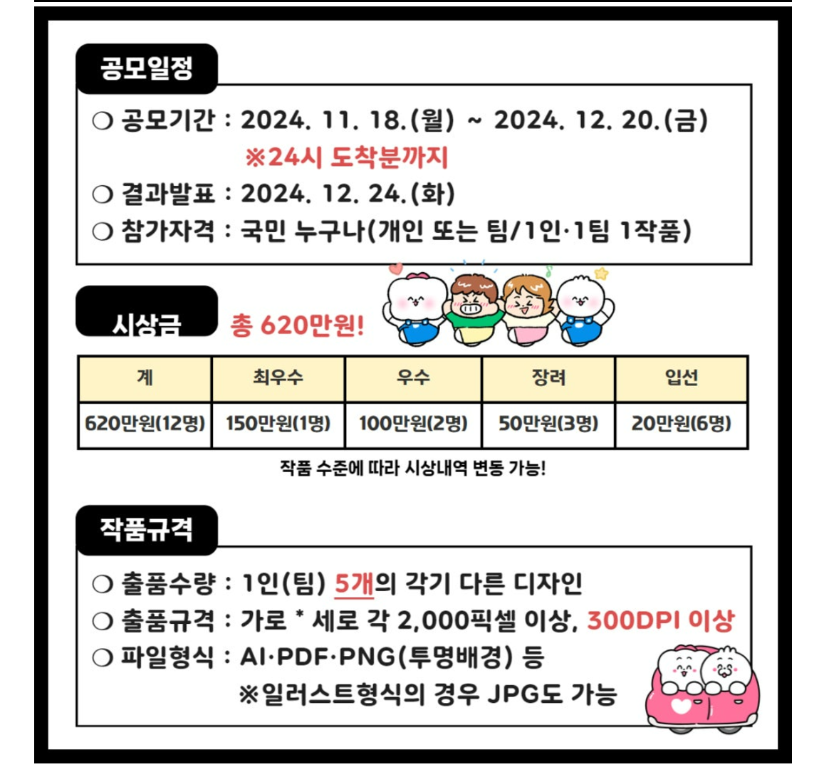 제천시 소상공인 응원을 위한 제제와 천천이 캐릭터 디자인 공모전