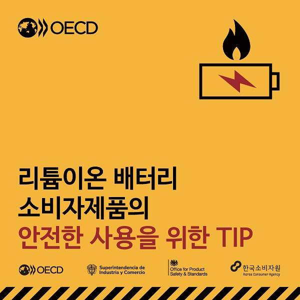 OECD 글로벌 리튬이온 배터리 소비자제품 안전 캠페인