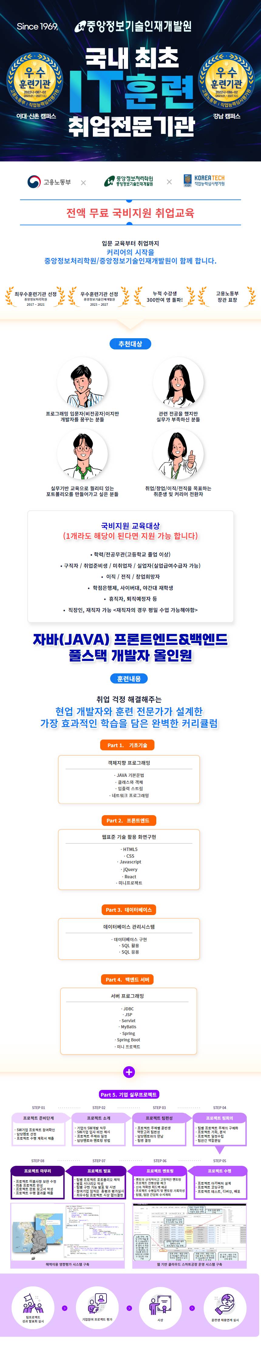 [전액 국비지원 IT취업교육] 클라우드 & JAVA 프론트엔드 & 백엔드 풀스택 개발자
