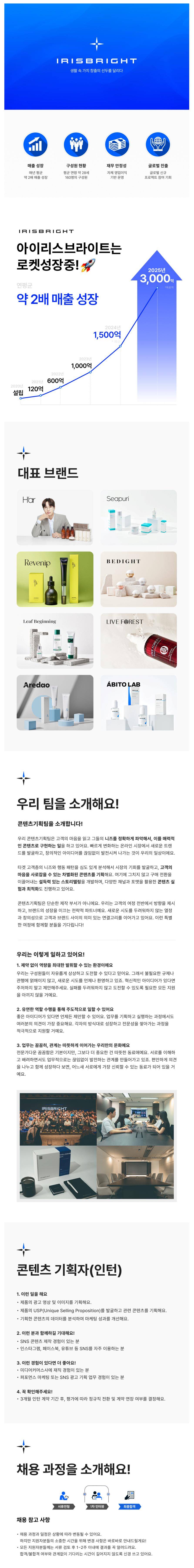 [아이리스브라이트] 콘텐츠 기획자(인턴)