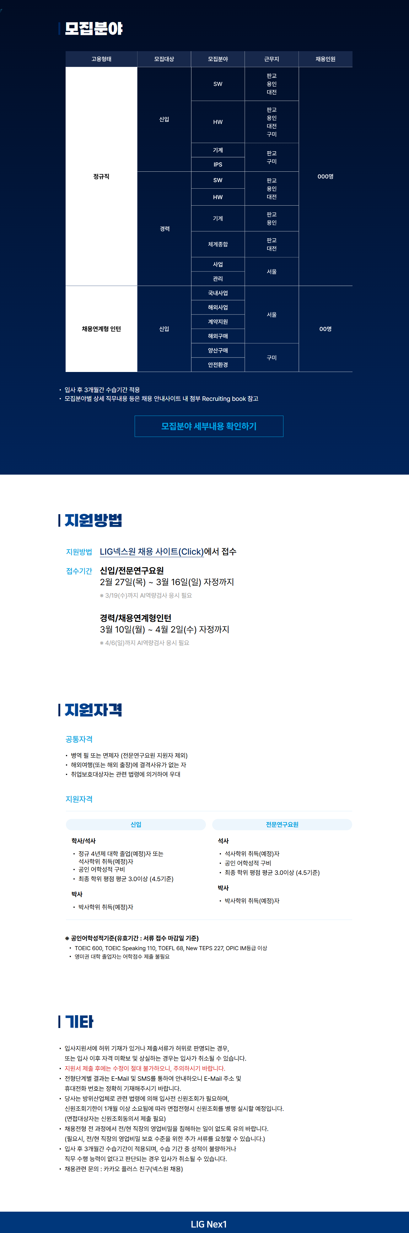 [LIG넥스원] 2025년 상반기 인재영입(경력/채용연계형인턴)