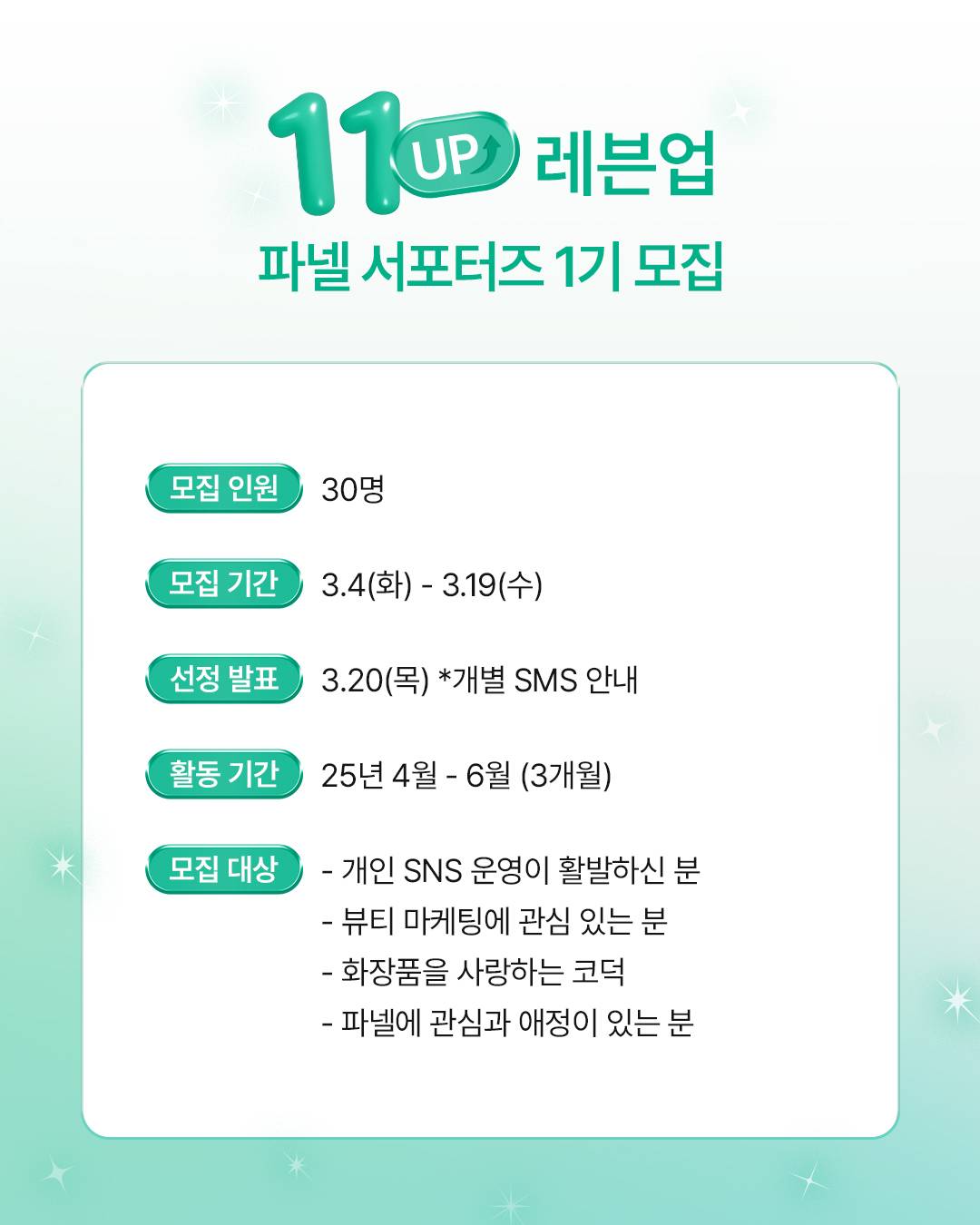 파넬 서포터즈 레븐업 1기