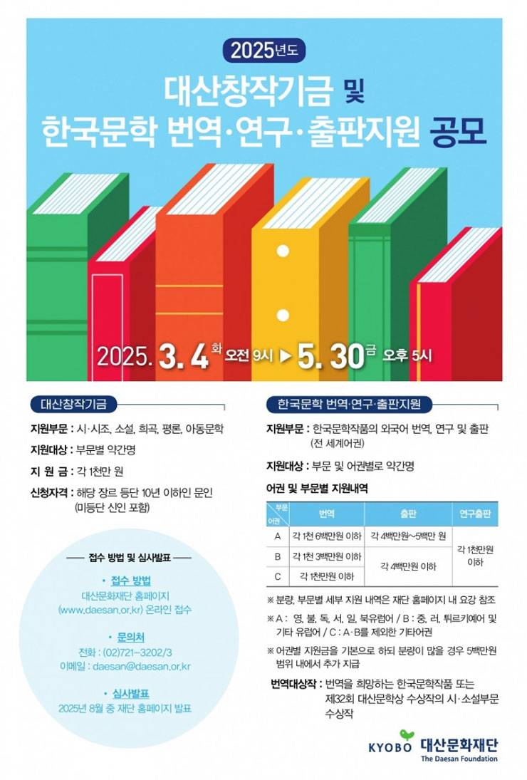 2025 대산창작기금 공모