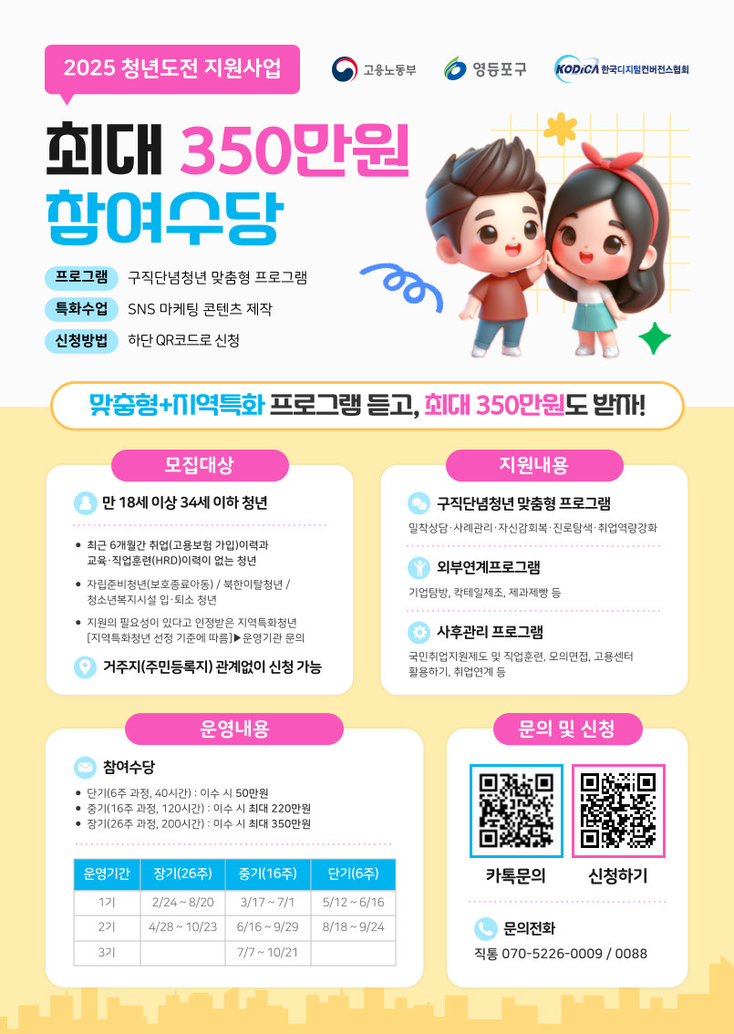 2025 청년도전 지원사업  참여자 모집