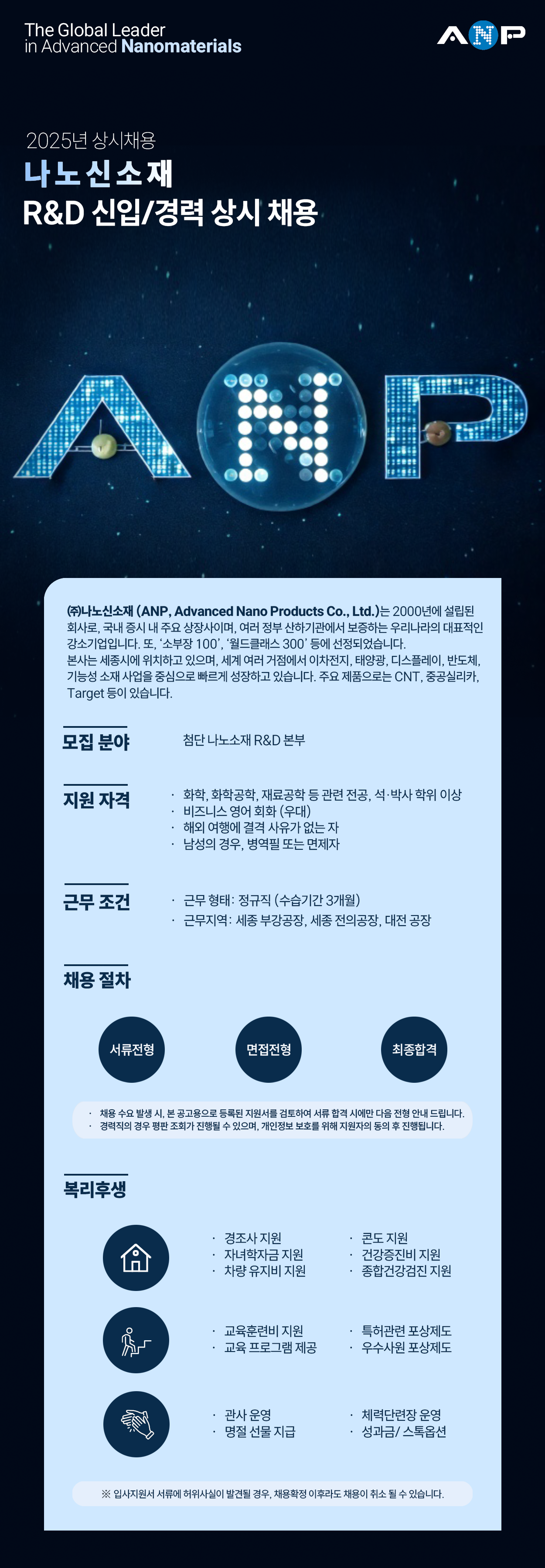 [나노신소재] 2025년 신입/경력 채용 - 첨단 나노소재 R&D