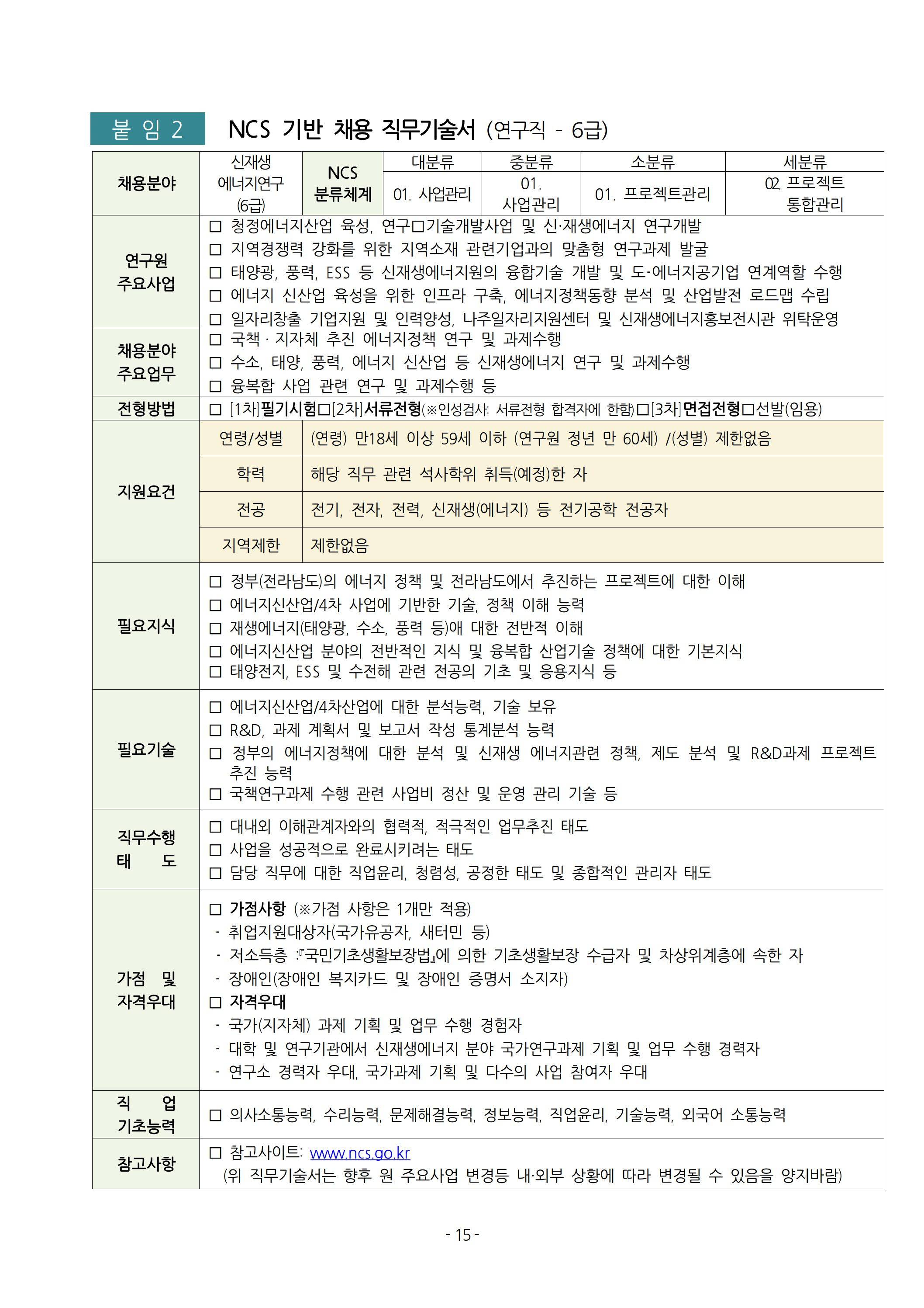 [녹색에너지연구원] 2025년 상반기 직원 채용 공고
