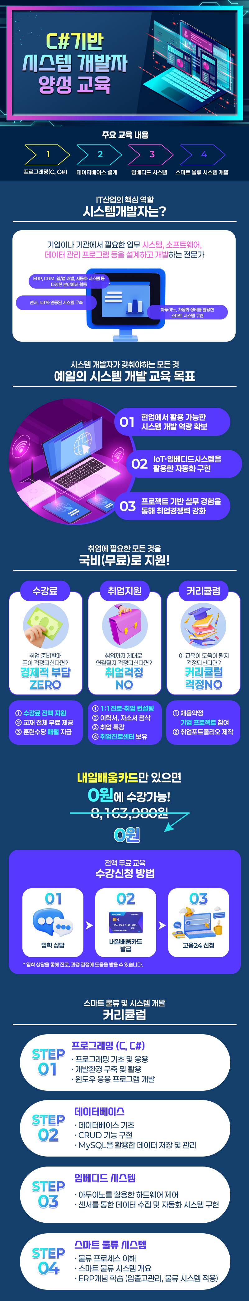 ★물류/ICT학과 추천★ IcT활용 시스템개발자양성 무료 교육