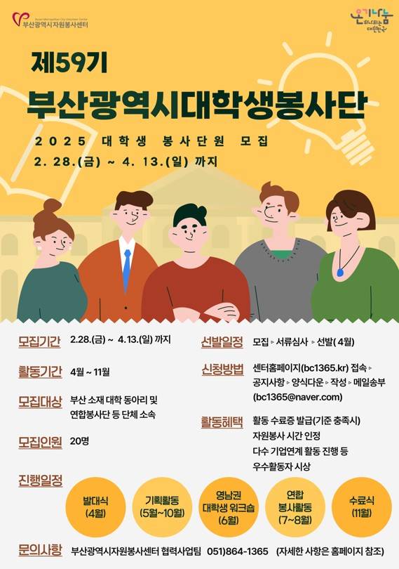 제59기 부산광역시 대학생봉사단