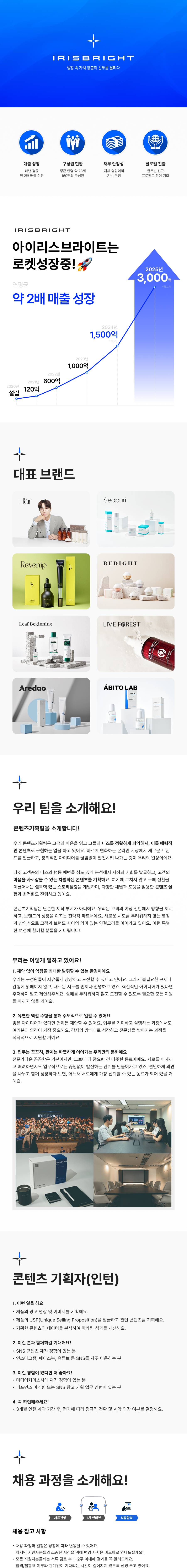 [아이리스브라이트] 콘텐츠 기획자(인턴)