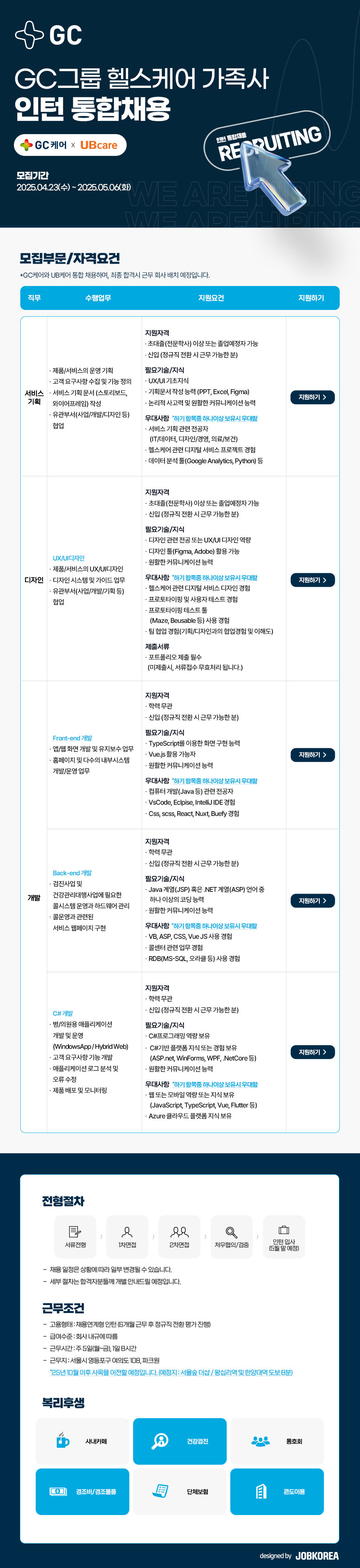 [GC/유비케어] 디지털 헬스케어 인턴십 – 서비스기획