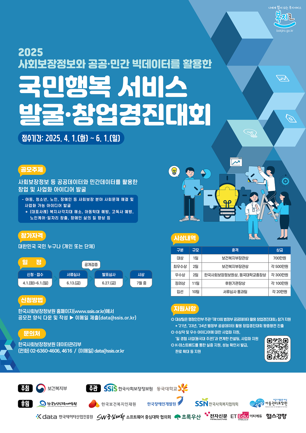 2025 사회보장정보와 공공·민간 빅데이터를 활용한 국민행복 서비스 발굴·창업 경진대회