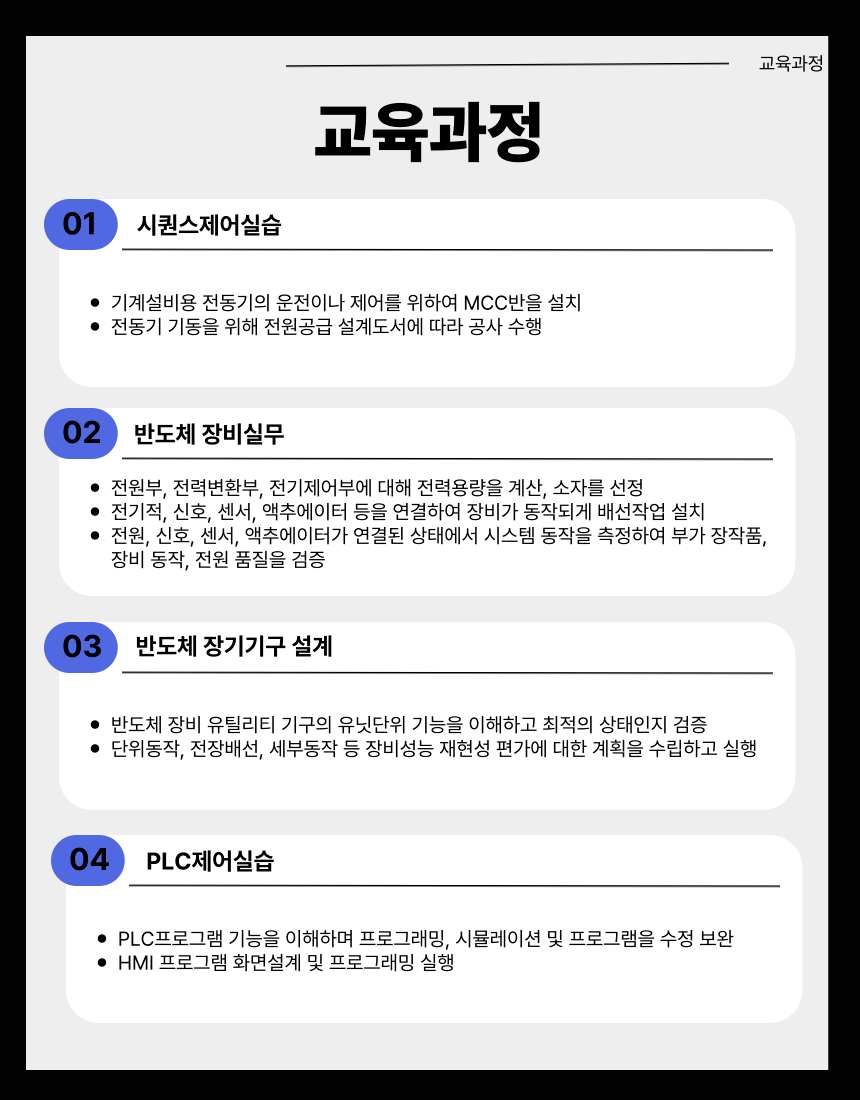 반도체 장비 전장제어 실무