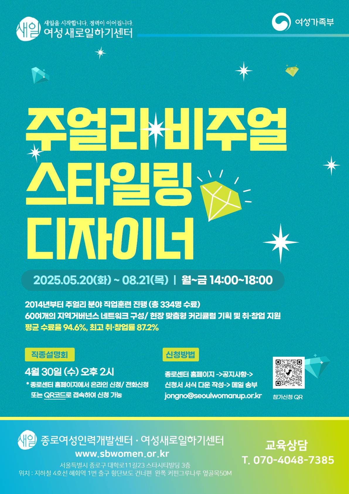 [2025 무료직업교육훈련] ‘주얼리 비주얼 스타일링 디자이너’ 과정 교육생을 모집합니다!