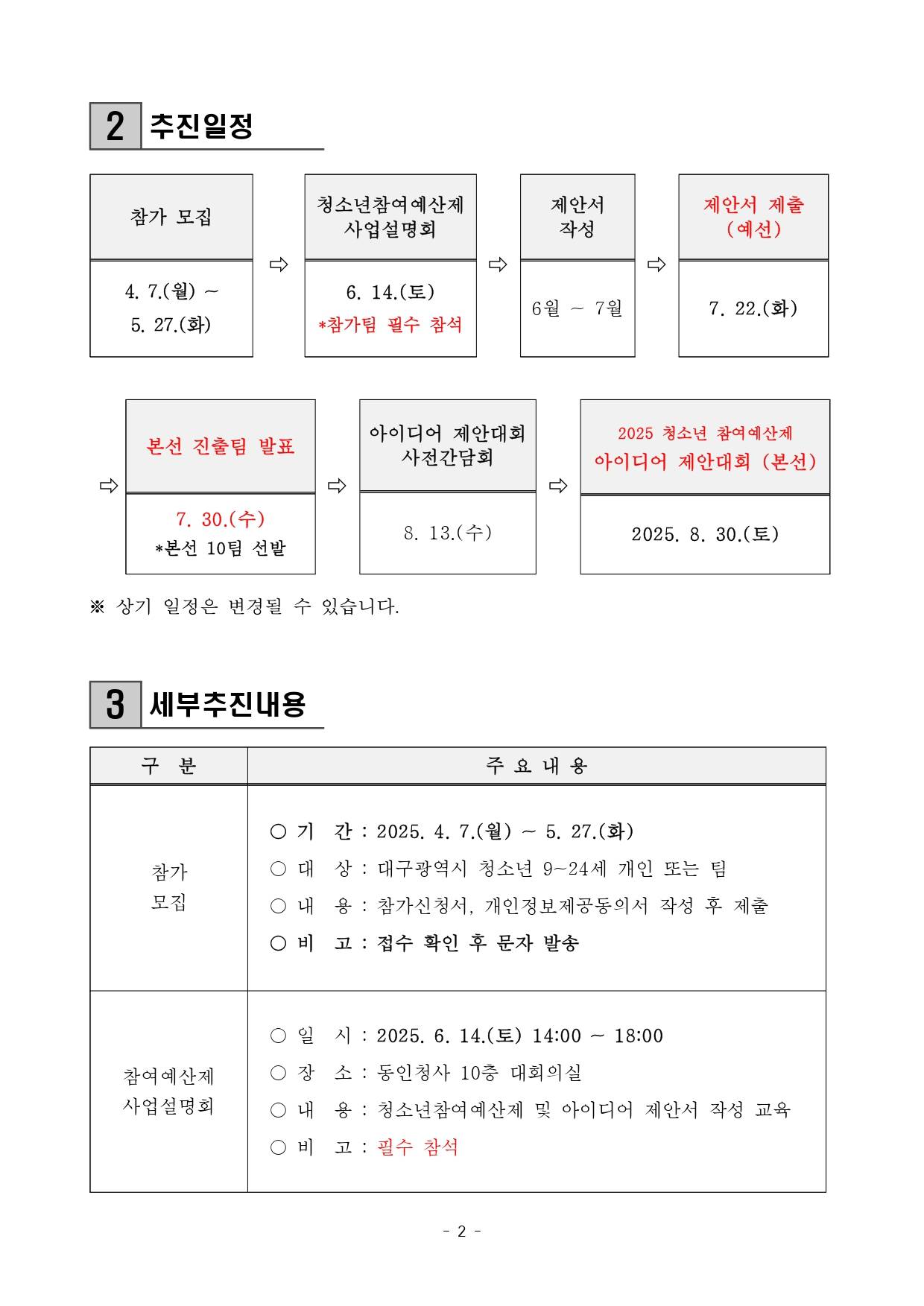 2025년 대구광역시 청소년참여예산제 아이디어 제안대회 참가자 모집(~5.27)