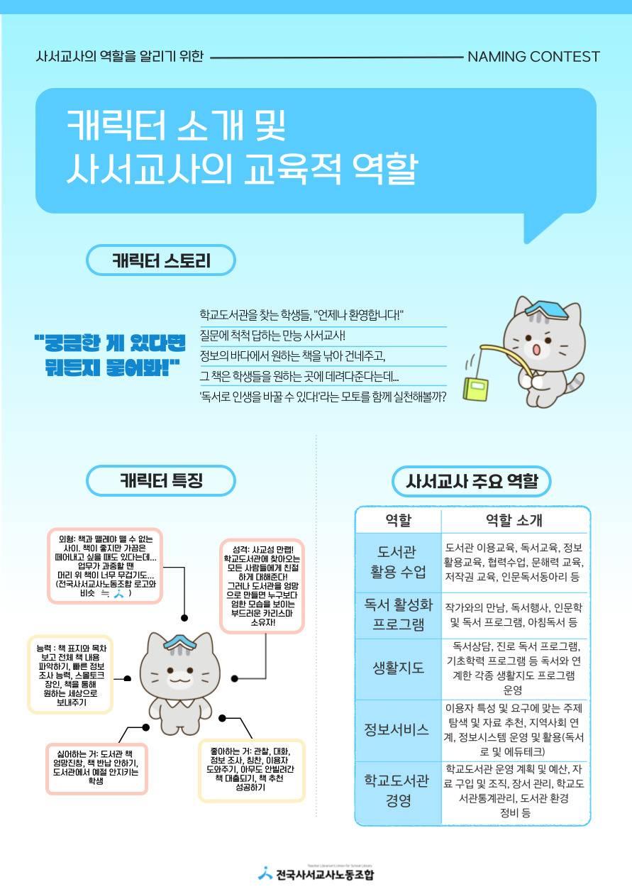 사서교사 캐릭터 네이밍 공모전