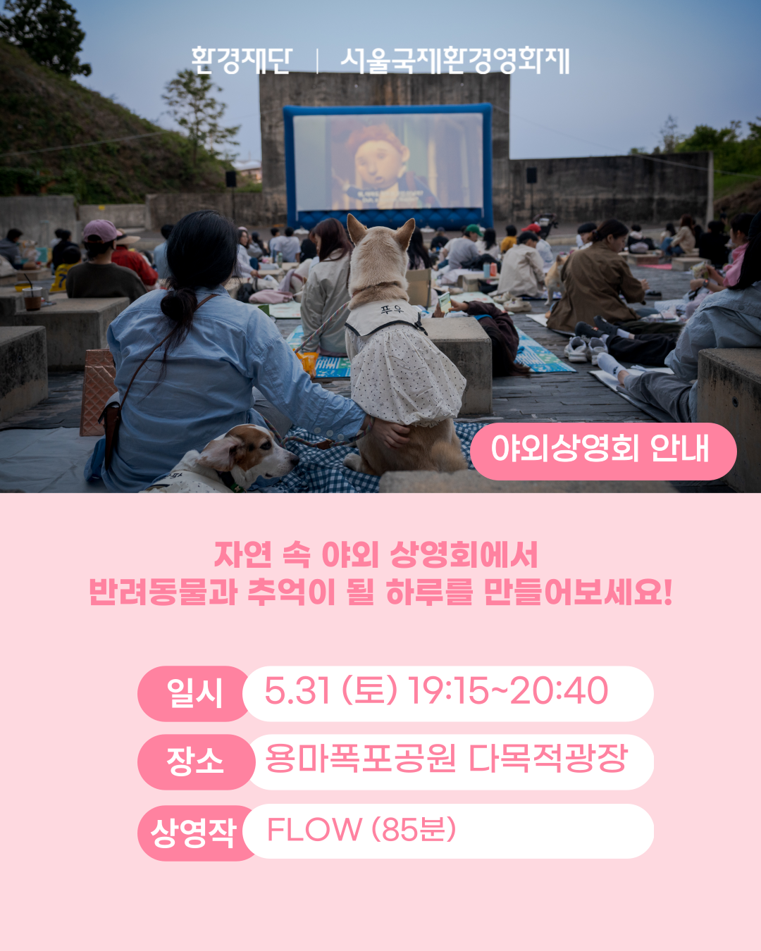 제22회 서울국제환경영화제 <ALL: LIVE> 반려동물 동반 야외상영회