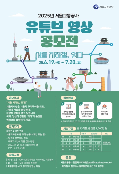 2025년 서울교통공사 유튜브 영상 공모전