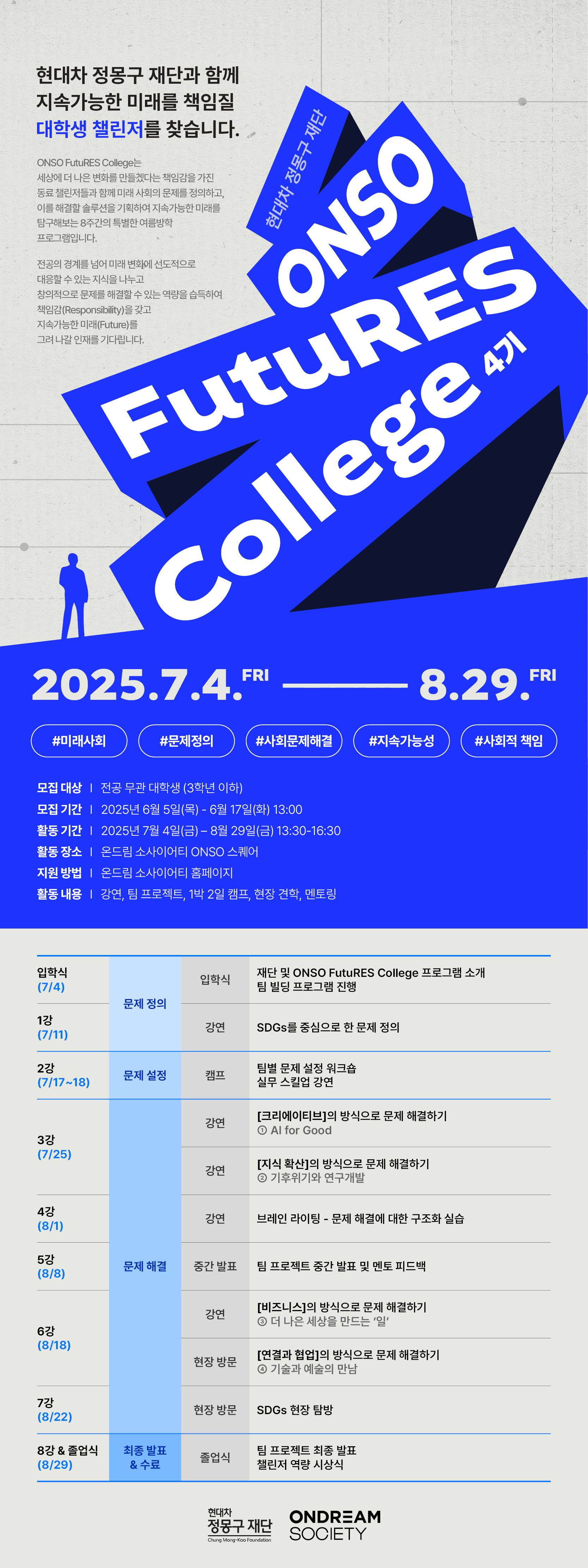 [현대차 정몽구 재단] ONSO Future College 4기 모집