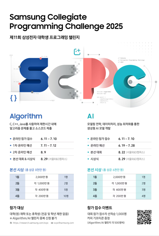 [SCPC 2025] 제11회 삼성전자 대학생 프로그래밍 챌린지
