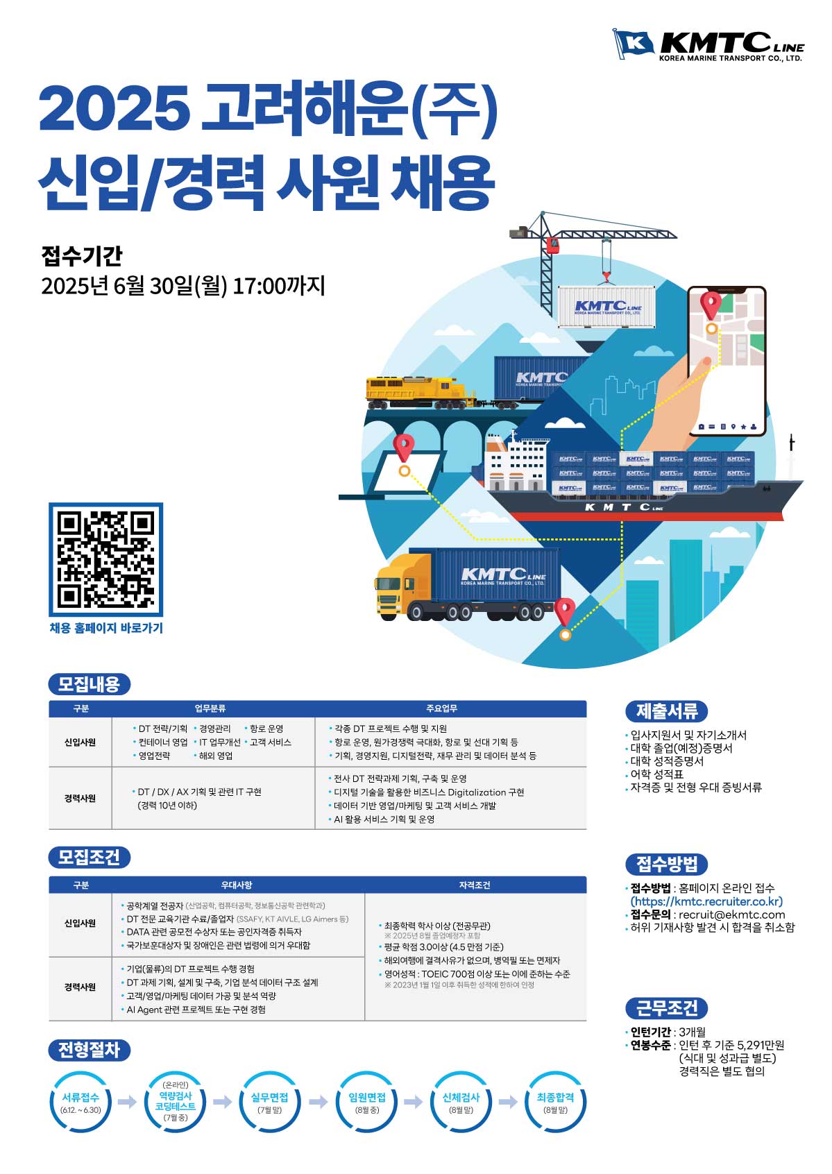 [고려해운] 2025 신입/경력 사원 채용