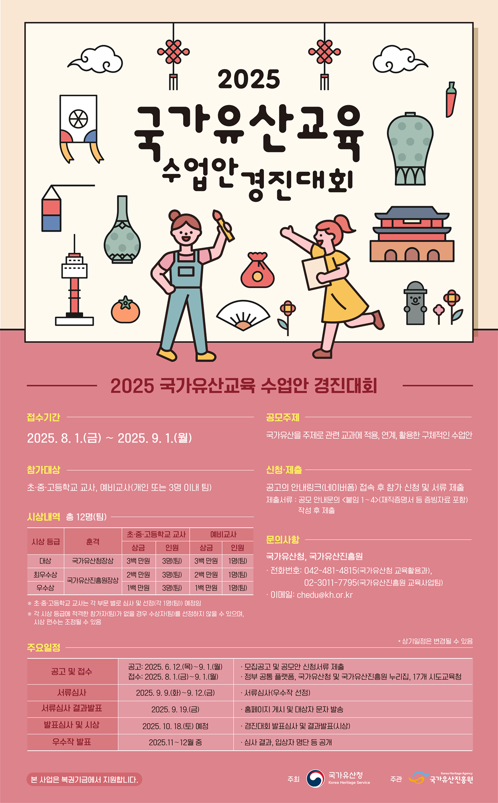 2025년 국가유산교육 수업안 경진대회 공고