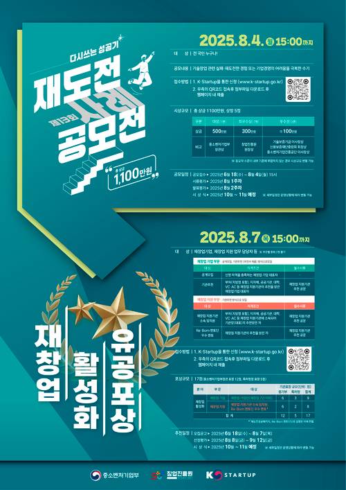 2025년 재창업 활성화 유공포상 & 제13회 재도전 사례 공모전
