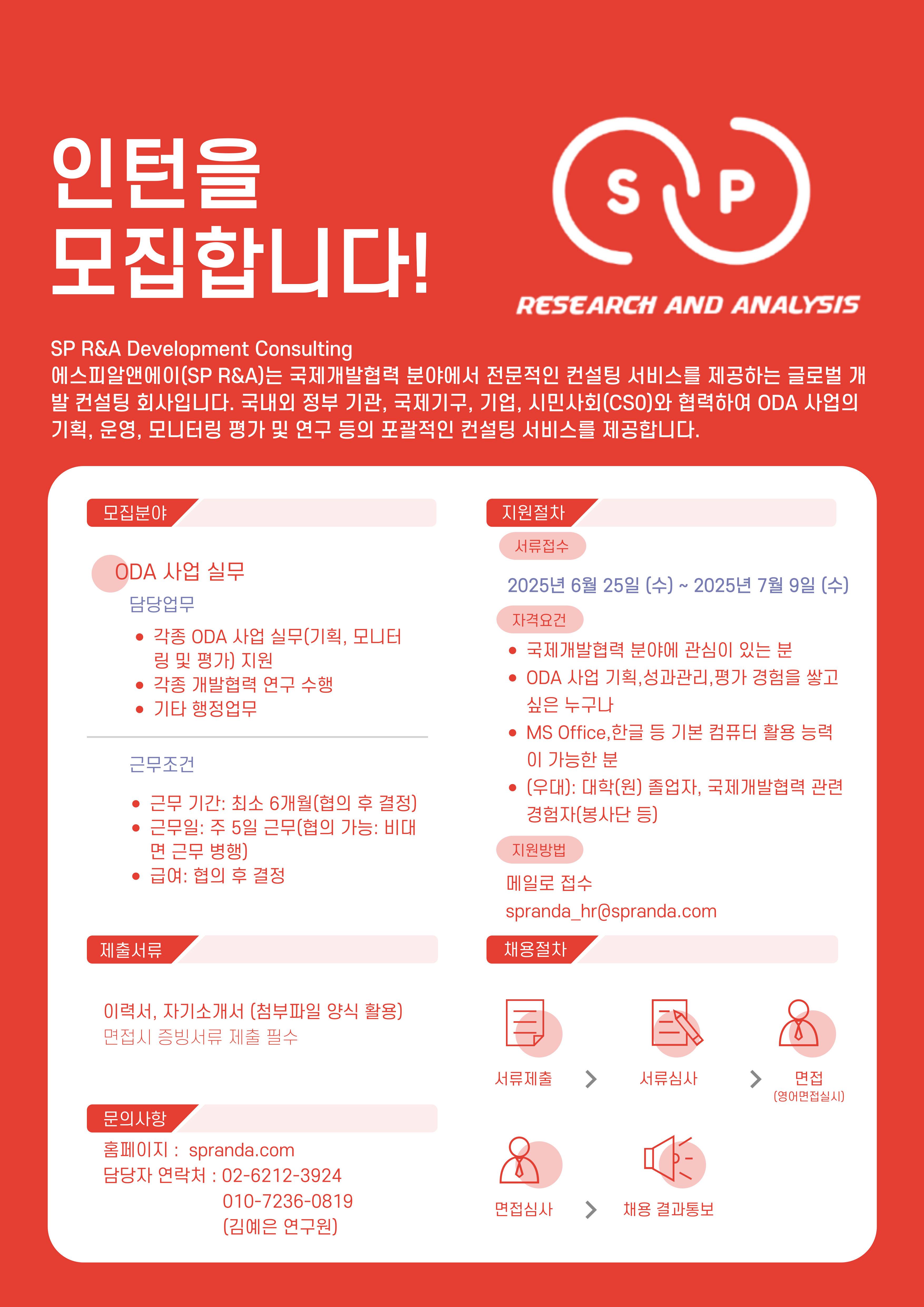 [SP R&A] 국제개발협력 컨설팅 인턴 채용 공고