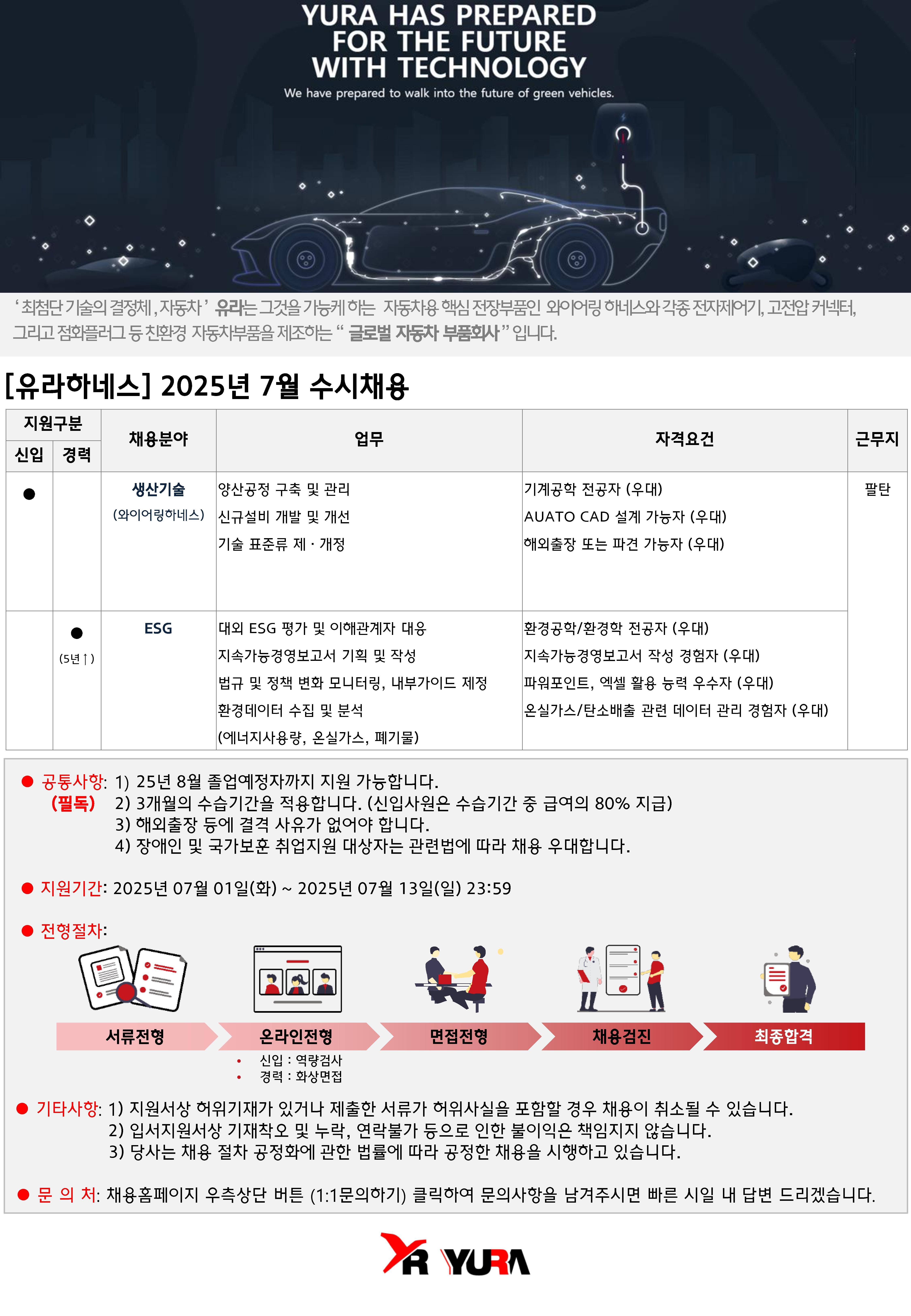 [유라하네스] 2025년 7월 수시 채용