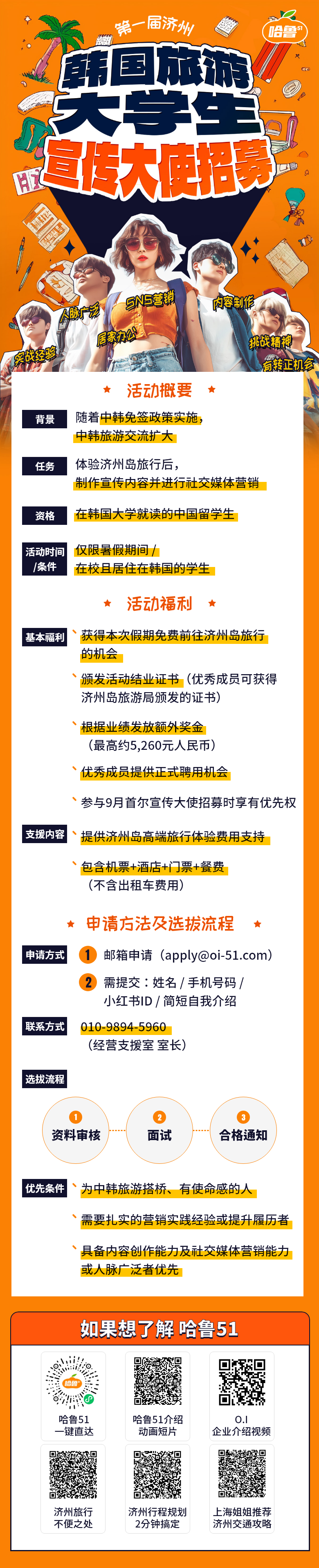중국인 대학생 대상 제주 여행 홍보대사 모집