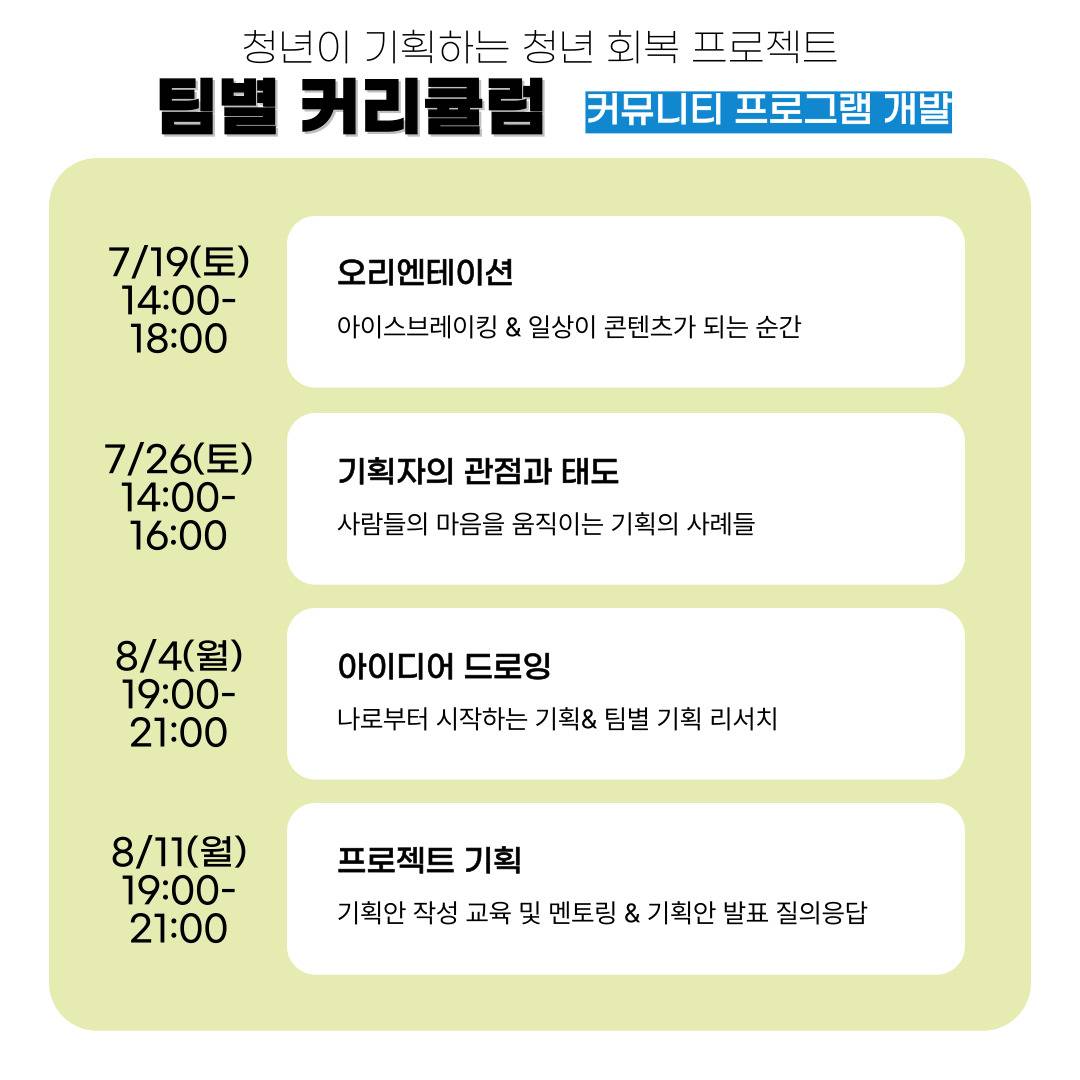 [마포청년창업취업지원센터 나루] 청년 회복 프로젝트 『고립을 넘어 연결로』 청년기획단 모집