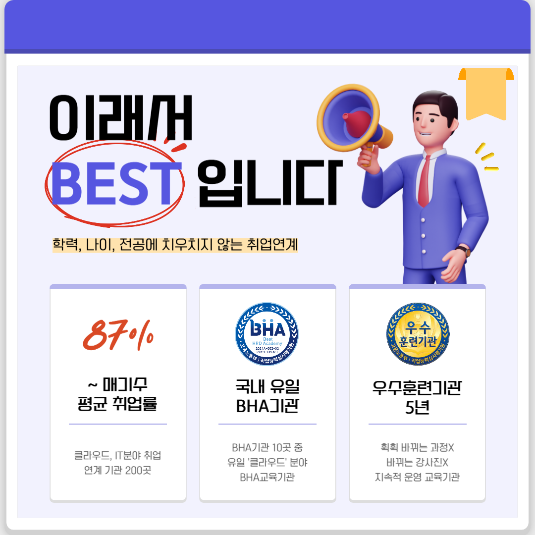 [비전공자 OK!]  풀스택 개발자 교육과정 + 채용연계형
