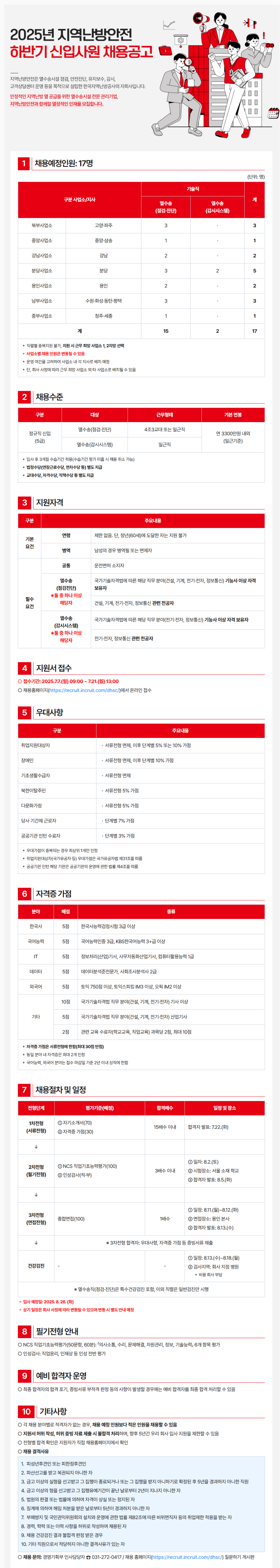 [지역난방안전] 2025년 하반기 신입사원 채용공고