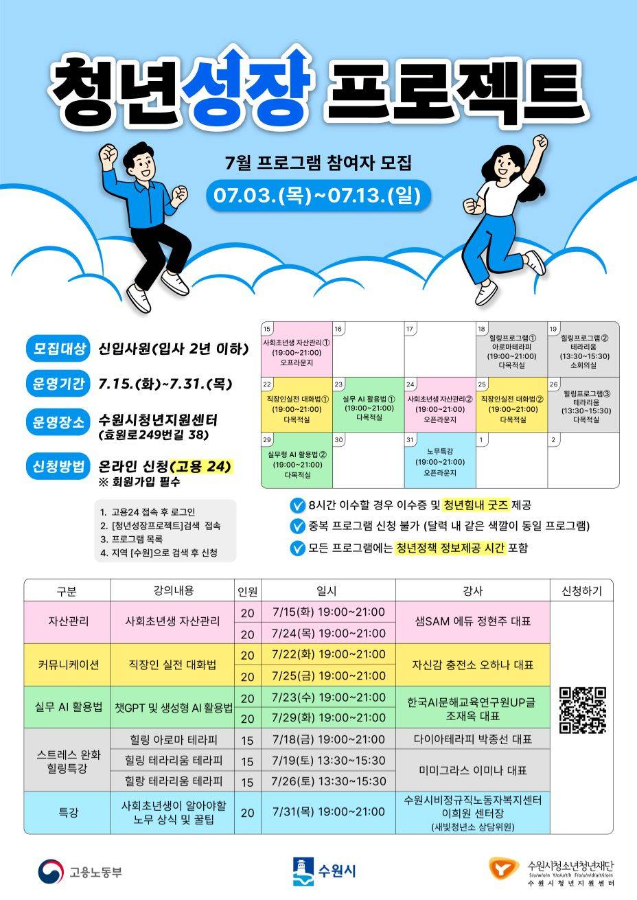 [수원시청소년청년재단] 청년성장프로젝트(7월) '신입직원 청년 온보딩'