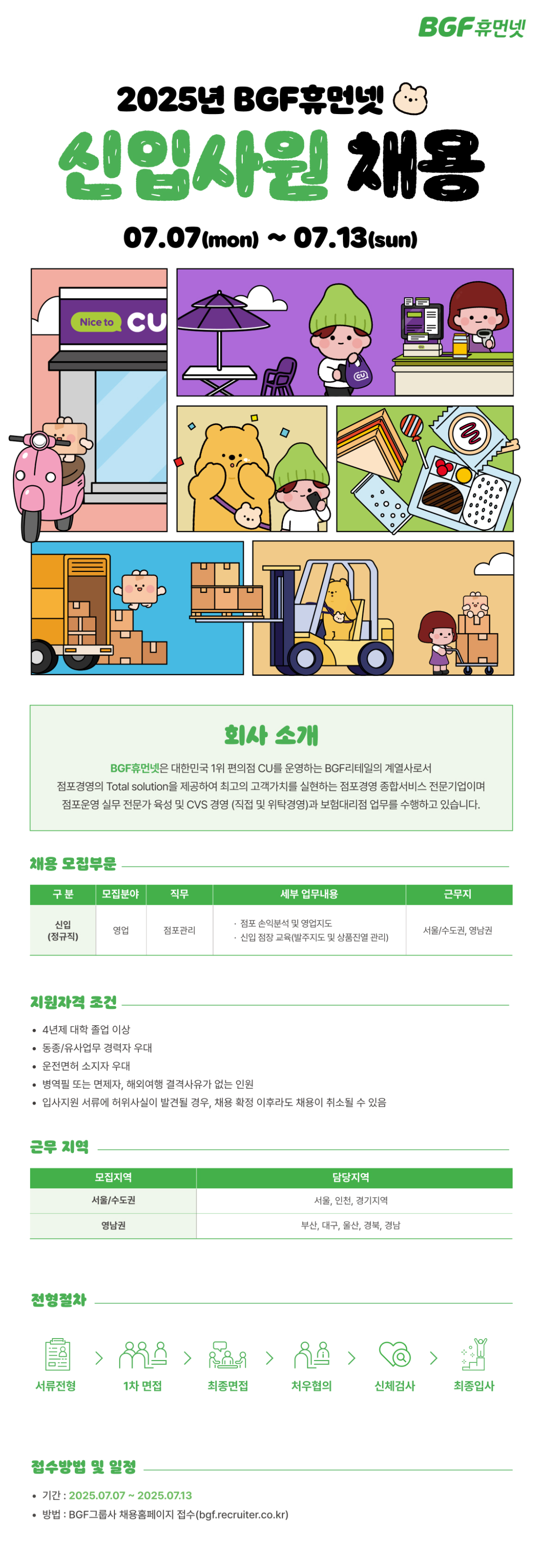 [BGF휴먼넷] 영업관리(ST) 신입사원 채용