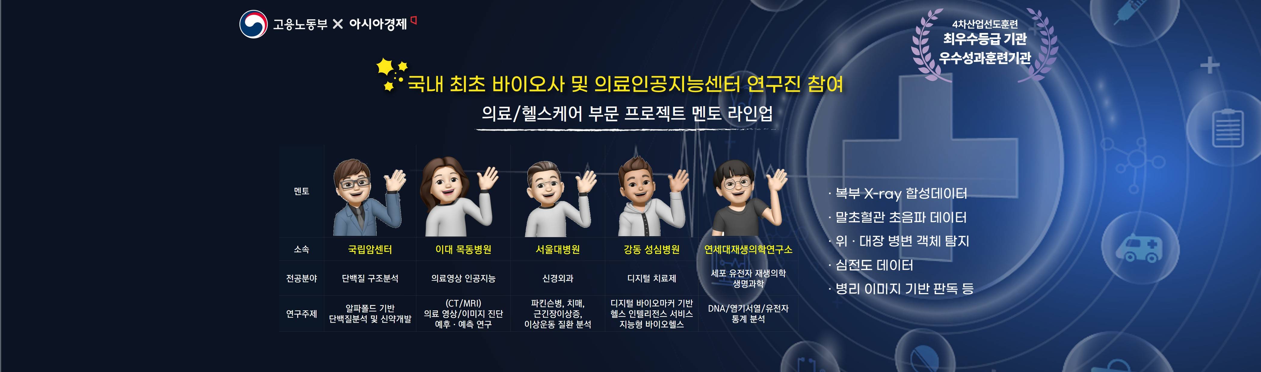 [의료데이터/의료진참여/의료AI기술] 서울대 의료정보학 박사+삼성 프로젝트 리더 지도, 빅데이터 분석 기반 AI의료서비스 모델 개발과정(오늘 모집마감!!/무료-국비O/오프라