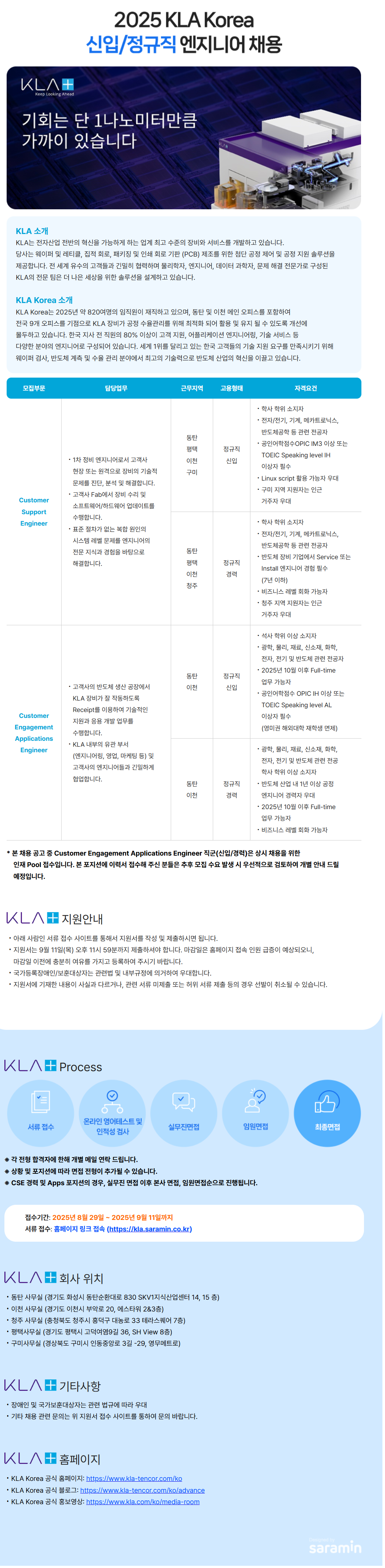 [KLA] 2025 신입/경력 정규직 엔지니어 채용
