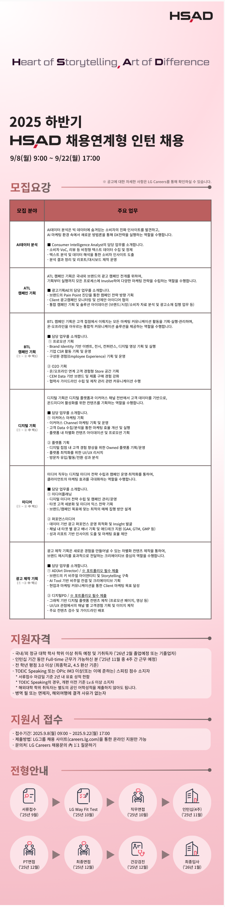 [에이치에스애드] 2025년 하반기 채용연계형 인턴 채용
