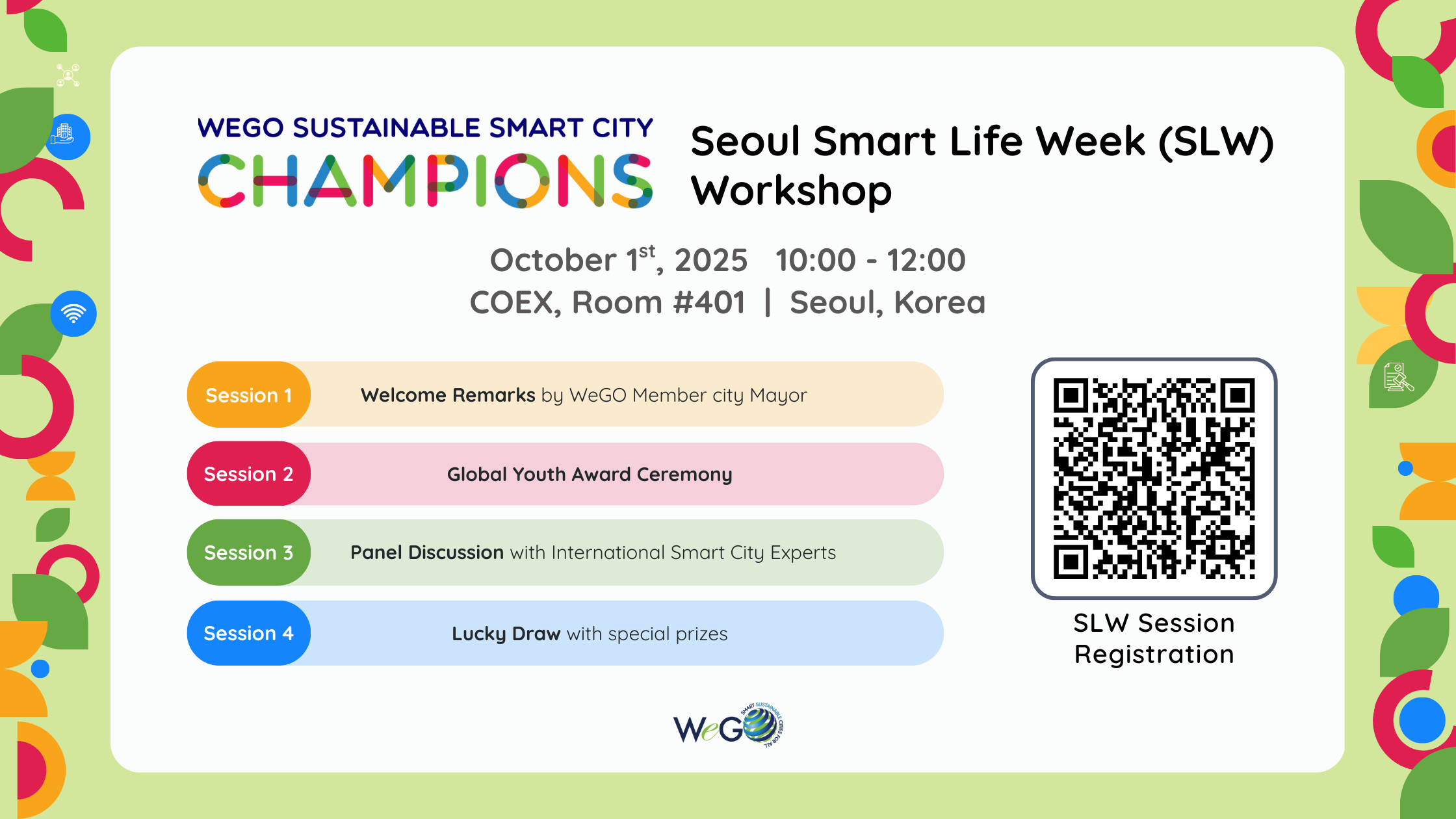 WeGO 스마트시티 챔피언스 스마트라이프위크(SLW) 워크숍