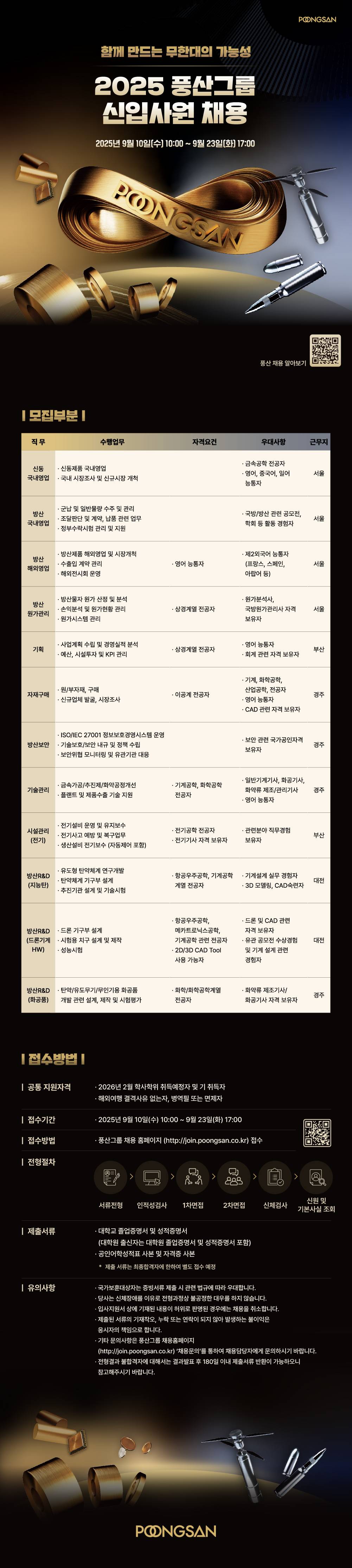 [풍산] 2025 풍산그룹 대졸 신입사원 모집