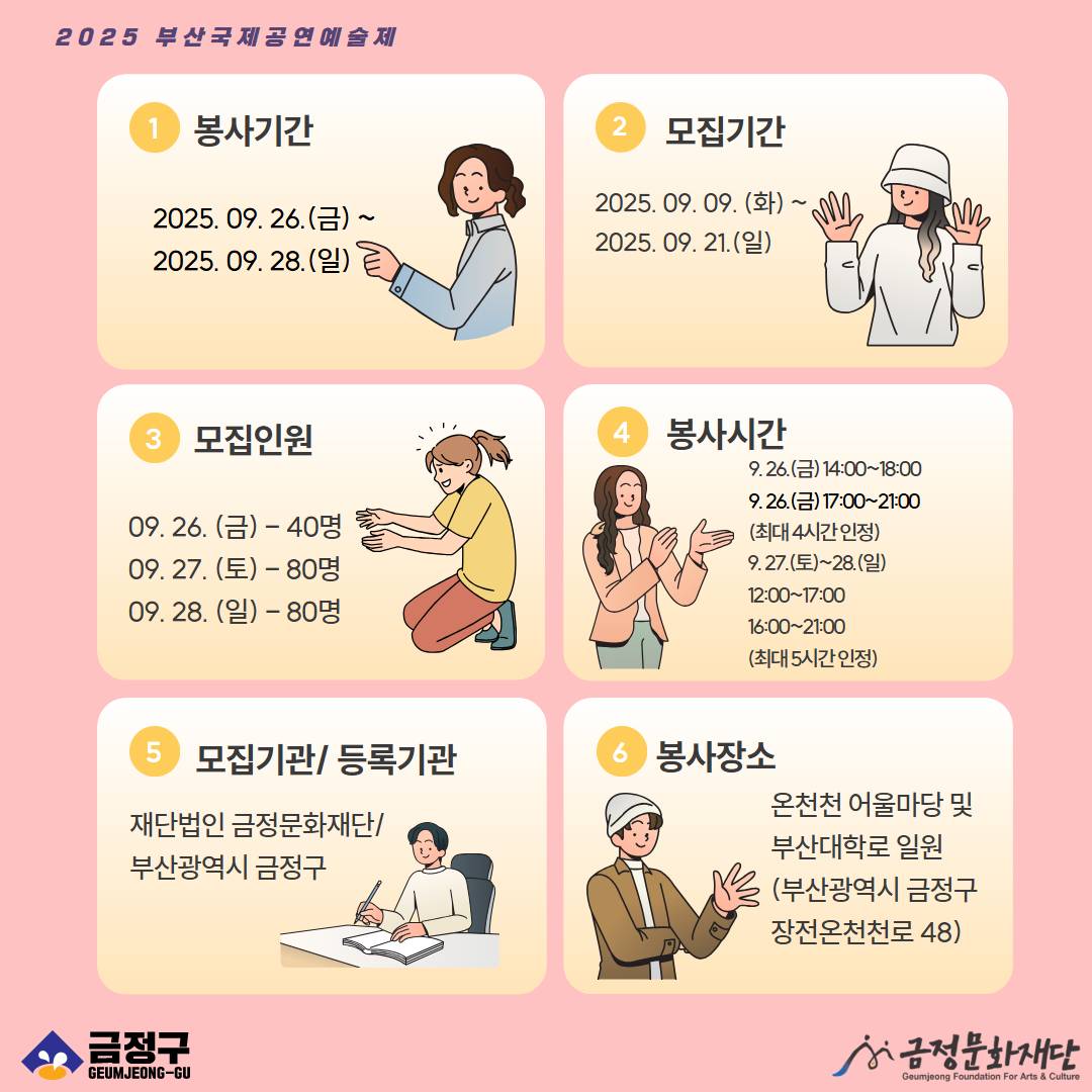 2025 부산국제공연예술제 자원봉사자 모집