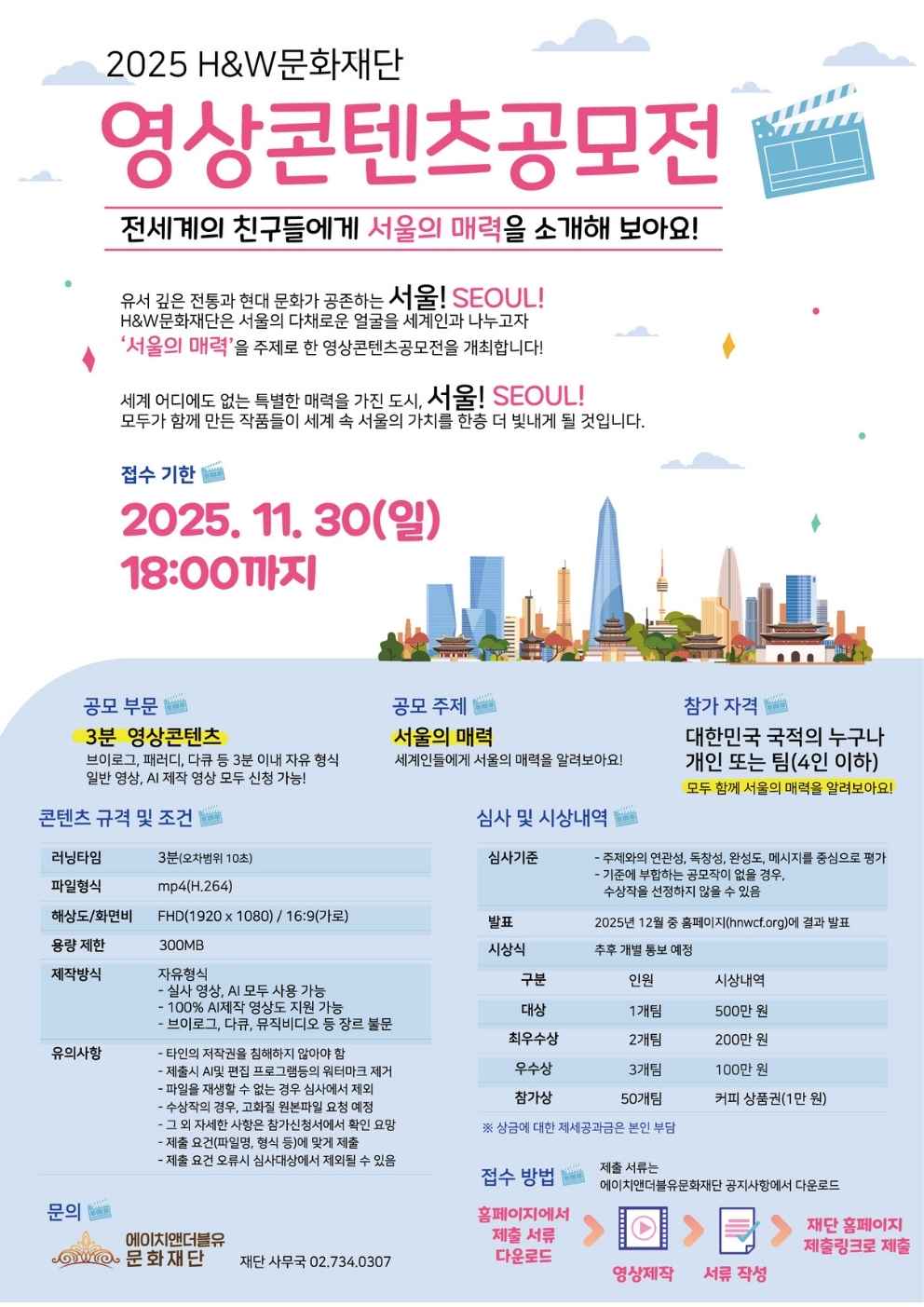 2025년 H&W문화재단 영상콘텐츠공모전