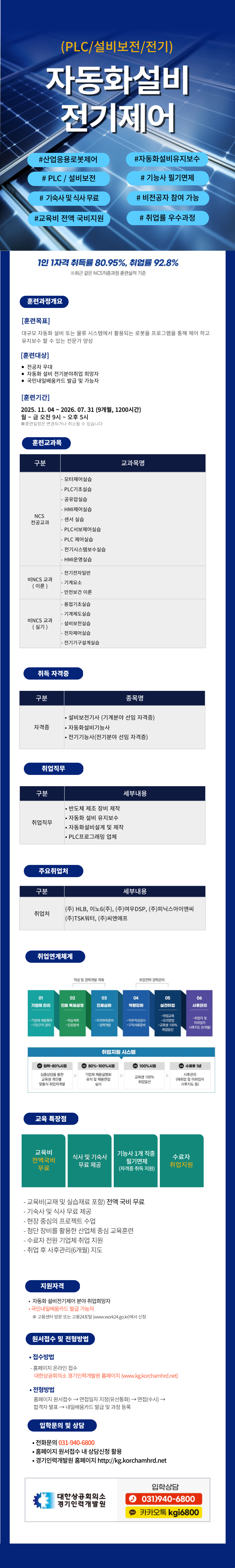 자동화설비전기제어 - PLC·설비보전·전기, 기능사 필기면제