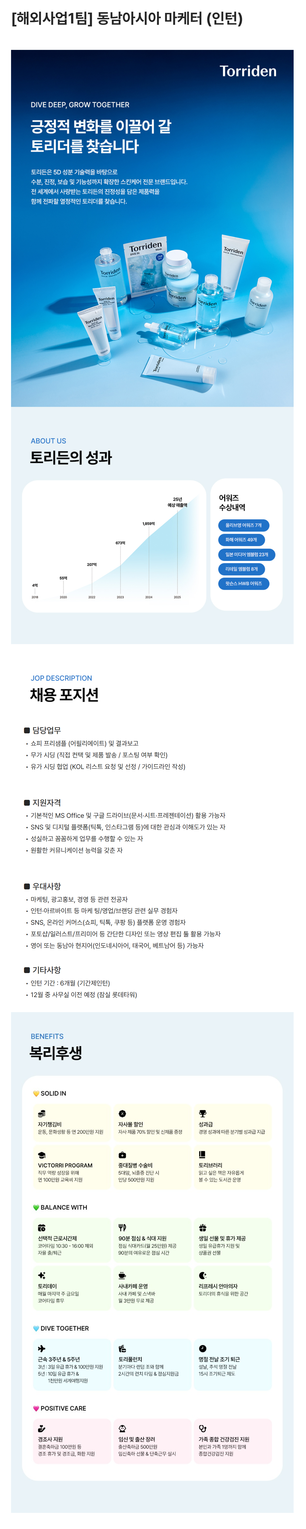 [토리든] [해외사업1팀] 동남아시아 마케터 (인턴)