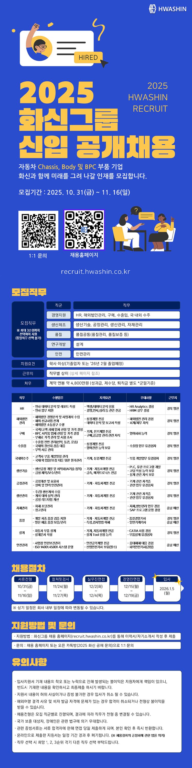 [화신] 2025 신입 공개채용