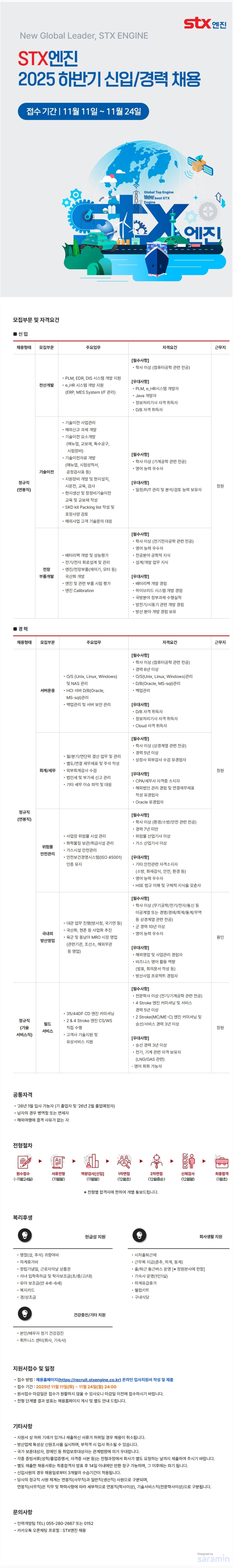 [STX엔진] 2025 하반기 신입/경력 채용